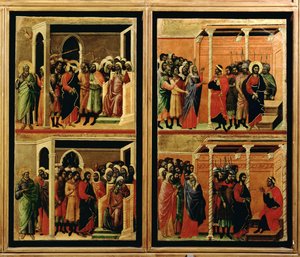 Maestà: undici scene della Passione, 1308-11 (dettaglio) da Duccio di Buoninsegna